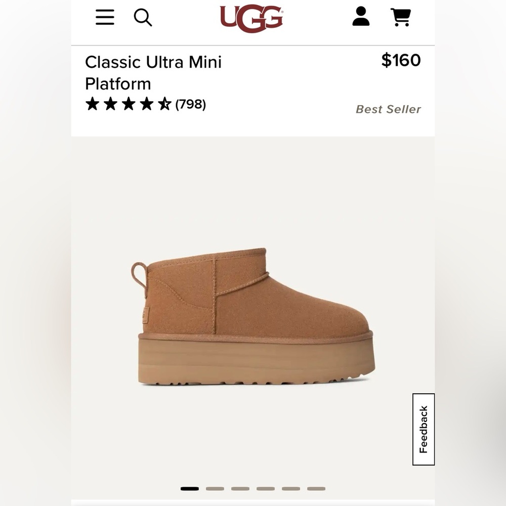 🤎🤍UGG Chestnut Ultra Mini Platform